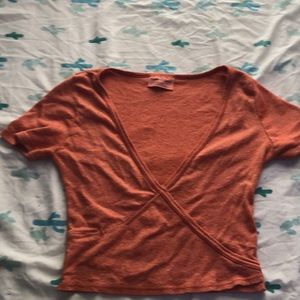 Orange crop top